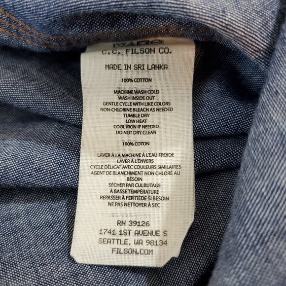 Filson Blue Casual Button Down Shirt - Picture 11 of 11